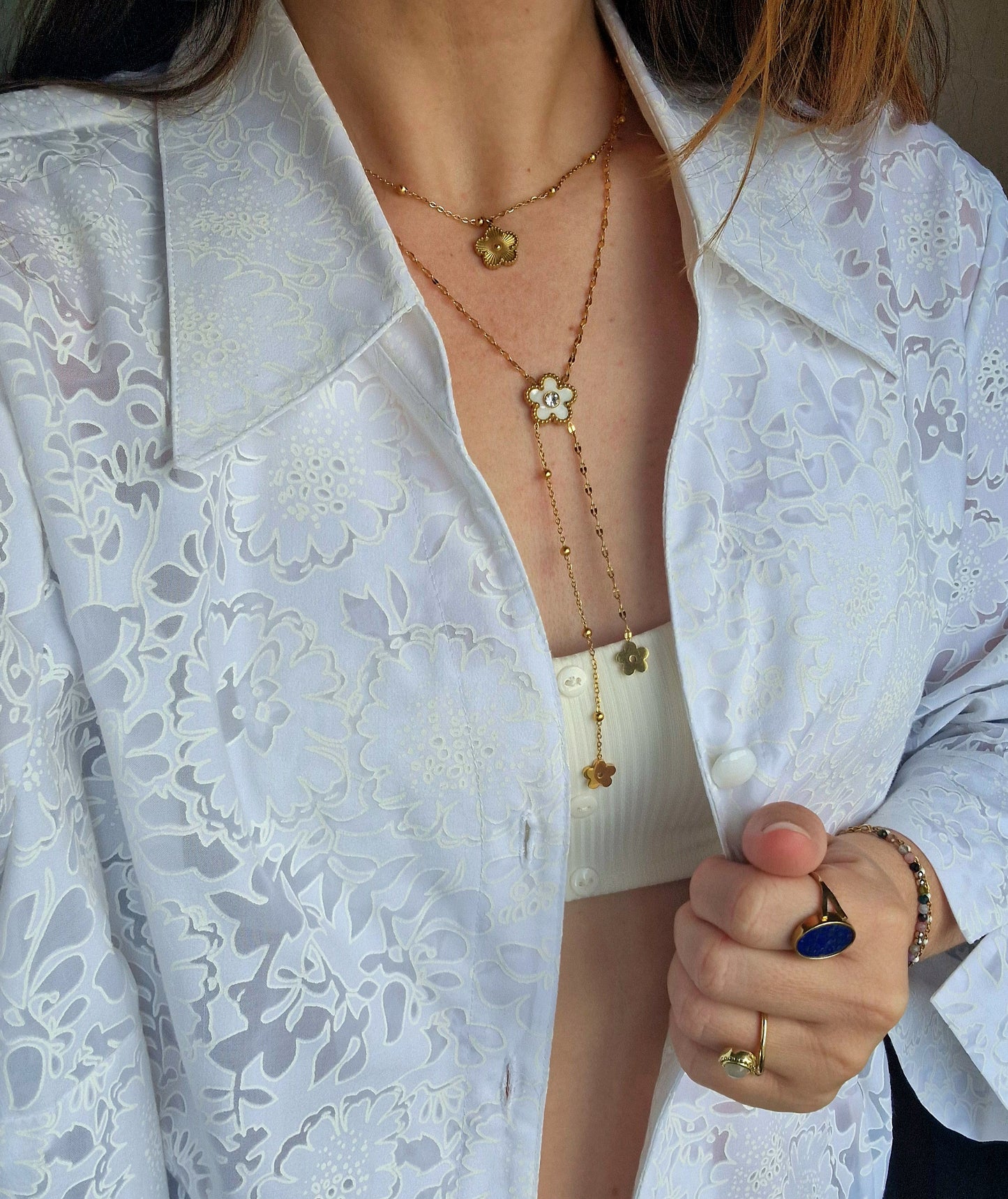 Collier Cascade de Fleurs